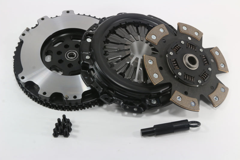 Stage 4: 10-14 Genesis Turbo - 6 Pad Ceramic Clutch Kit w/Steel FW - COMP5096-1620